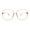 Pink Gold, variant on Womens 90s Oversize Rectangular Butterfly Clear Lens Eyeglasses Beige Gold