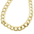 thumbnail image 3 of 10K Yellow Gold 9.50mm Hollow Plain Cuban Curb Link Chain Necklace 28 Inch, 3 of 7