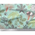 thumbnail image 2 of Soimoi Cotton Poplin Fabric Spruce & Chestnut Leaves Print Fabric by Yard 56 Inch Wide, 2 of 3