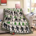 thumbnail image 2 of Bigfoot Gifts for Men Women Sasquatch Sherpa Blankets Soft Flannel Reading Blanket Cozy Warm Bedding Fuzzy Big Foot Throw Blanket for Couch Bed Sofa Decor Funny Dad Birthday, 60"X50", 2 of 8