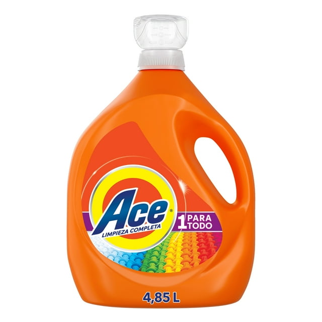 Detergente Líquido Ace Colores y Blancos Brillantes, Limpieza para Colores y Blancos 4.85 l