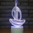 thumbnail image 2 of 3D Optical Illusion Yoga Sensor Night Light with Smart Touch & Remote 7 Colors Change Dimmable Function Atmosphere Lamp Perfect Gift for Kids Friends Birthdays Christmas Gift Wrap, 2 of 6