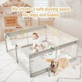 thumbnail image 5 of Pkinoicy Baby Playpen with Mat ，59 x59 In Playpen for Babies and Toddlers, Indoor & Outdoor Activity Center, Safety Baby Fence, 5 of 8
