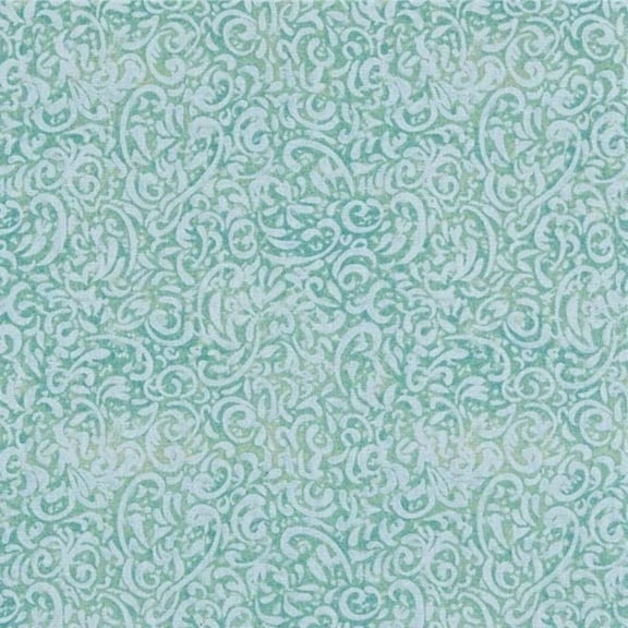 SW Iridescent Swirl Teal Cotton Fabric