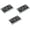 Black & Silver Daisies, variant on Set of 3 Slim & Minimalist Metal Business Card Holder Unisex Case With Insert (Silver Weave Pattern)