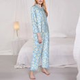 thumbnail image 3 of Fotbe Floral Daisy Conjunto de Pijama de Manga Larga para Mujer con Estampado, Ropa de Dormir de 2 Piezas, Conjunto de Casa Suave y Cómodo con Bolsillos-Small, 3 of 7