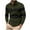 Mens Shirts Army Green, variant on Golf Shirts for Men Business Casual Long Sleeve T-Shirts Pullover Button Collared Slim-Fit Color-Block Breathable Lapel Office Work Tees Tops