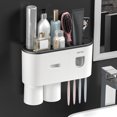 thumbnail image 4 of Montado en La Pared Sunnimix Bastidor Cepillo Dispensador Automático 2 Tazas Negro, 4 of 8