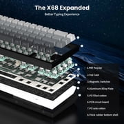 ATTACK SHARK X68 HE Rapid Trigger Keyboard Magnetic Switch 60% Wired 8KHz Magnetic Keyboard With 0.01mm RT Accuracy, Support RT/Snap Tap/DKS/MT/TGL