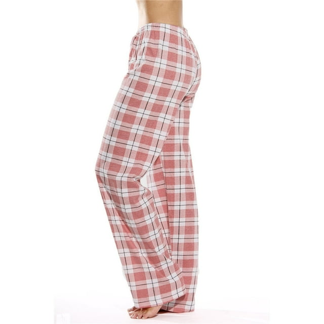 Pantalones de pijama para mujer Augper, pijama de algodón a cuadros