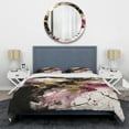thumbnail image 3 of Designart "Fluid Fusion in Gold and Pink II" Abstract Bedding Covert Set - Modern Gold Transitional Bed Set With 1 Sham, 3 of 6