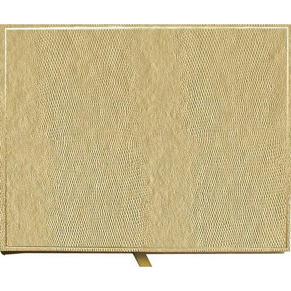 Guest Book Faux Lizard Skin Cover Platinum 9x7 G2322 Caspari