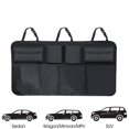 thumbnail image 4 of Bolsa colgante multiusos plegable para asiento trasero, bolsillo de red, 46 × 86cm, negro, caja de almacenamiento para coche, caja de almacenamiento para coche, 4 of 5