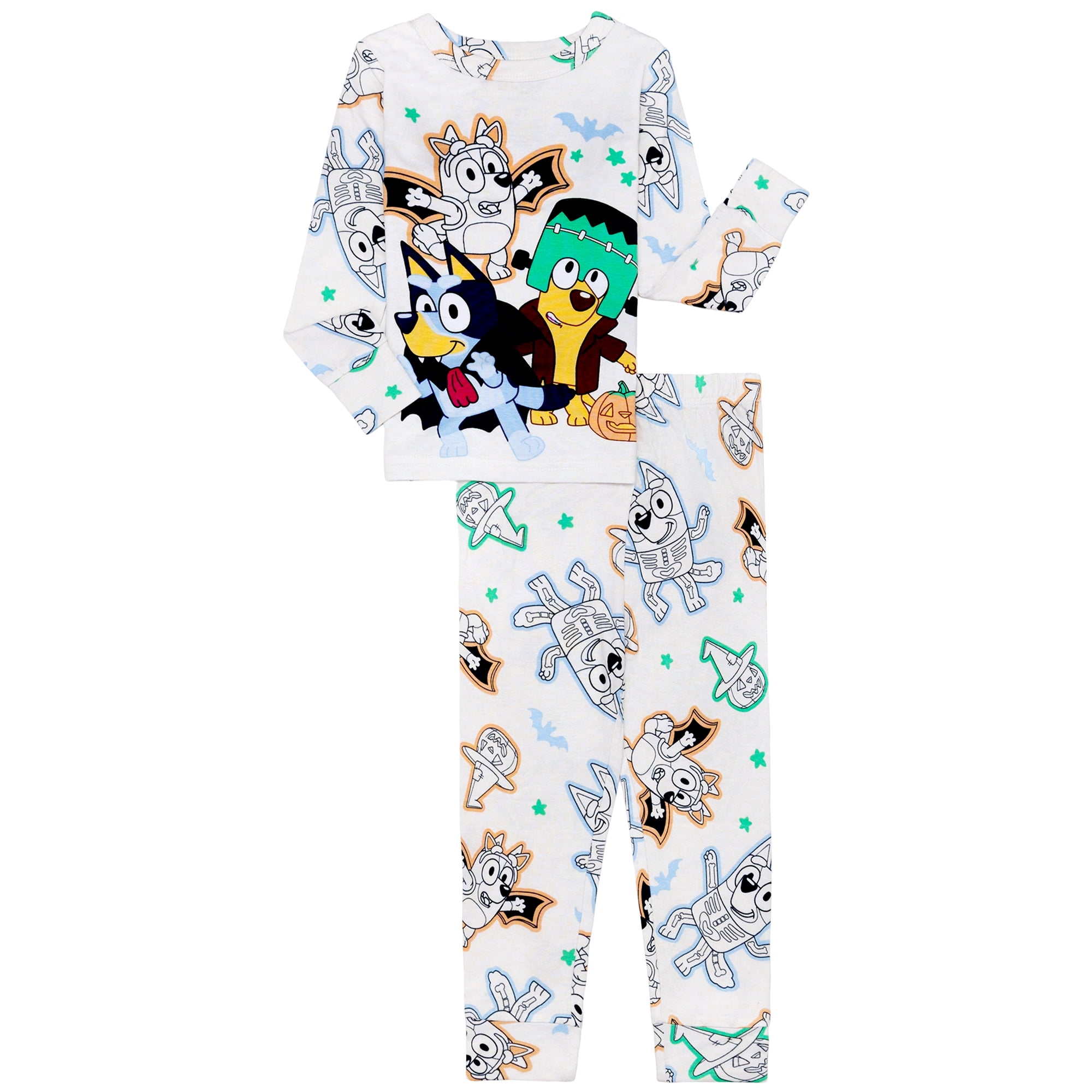 Bluey Character Toddler Viscose Halloween Pajama Set 2-Piece Sizes 12M-5T