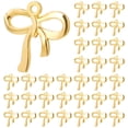 thumbnail image 1 of 100 piezas de materiales de aleación para manualidades, accesorios de joyería con forma de lazo (dorados), 1 of 8