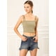 thumbnail image 3 of INSPIRE CHIC Top sin mangas de verano sin mangas con tirantes finos y tirantes finos con lazo a rayas arcoíris para mujer multicolor verde XS, 3 of 6