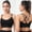 Black, variant on Women's Sports Bras Plus Size Medium Under $10 Free Shipping Plus Size Solid Color Back Sports Bra Fitness Clothes Running Drying Yoga Underwear