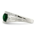 thumbnail image 3 of Sterling Silver Green CZ w/CZ Accents Ring, 3 of 6
