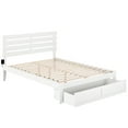 thumbnail image 2 of AFI Oxford 14" Queen Wood Platform Bed Frame with Foot Drawer Storage, White, 2 of 6