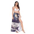 thumbnail image 2 of FORMRS Womens Long Sarong Beach Wrap Semi-Sheer Bikini Skirt Bathing Swimsuit Cover Up, Beige Astronaut, 2 of 7
