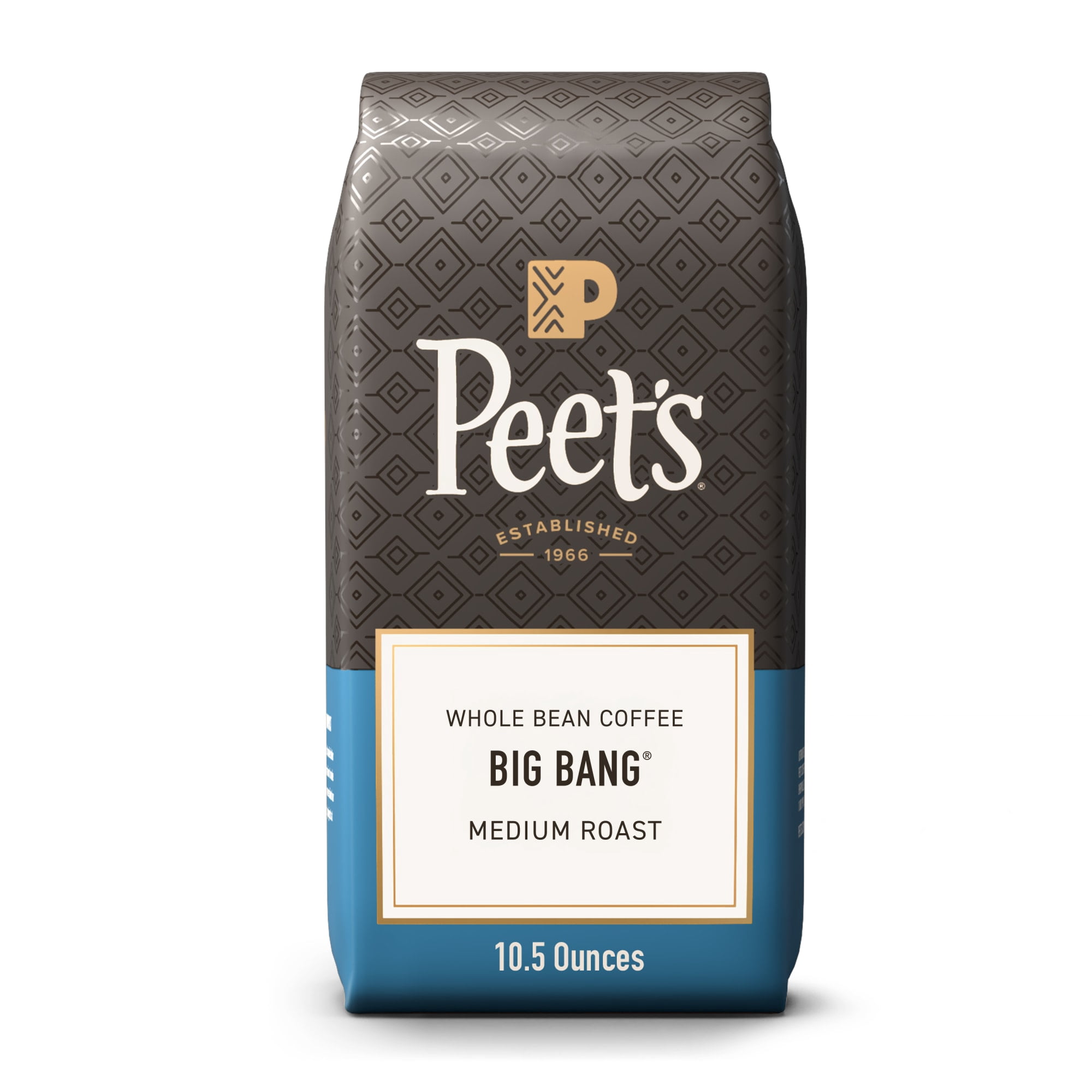 Peet's Coffee Big Bang Premium Medium Roast Whole Bean Coffee, Arabica, 10.5 oz