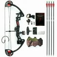 thumbnail image 4 of 15-29lbs Teens Compound Bow Set Adjustable Twin Cam Hunting Bow for Youth/Teenager and Beginner Entry Level Practice&nbsp;Black, 4 of 9
