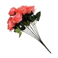thumbnail image 3 of Ramo de novia de boda de flor de rosa artificial de 10 cabezas, ramo de flores de simulación de oficina en casa, rosa falso, rosa melocotón sidaley HA7036-05B, 3 of 5