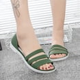 thumbnail image 1 of Sandalias de estilo nuevo de verano 2021, zapatos planos de playa para mujer, sandalias de plástico para la playa, zapatos de gelatina de cristal a la moda para mujer Summer37 Gao Jinjia LED, 1 of 2