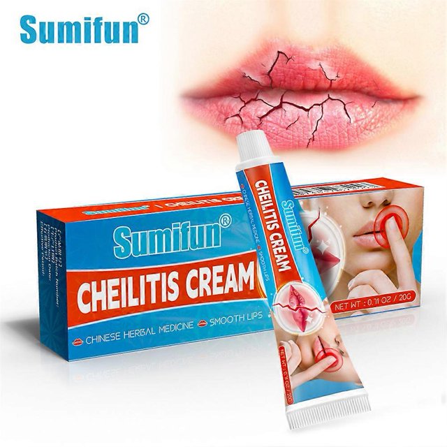 Cheilitis Cream Inflammation Labial Herpes Antibacterials Chapped Lips Ointment Treatment Dry Chapped Cracked Peeling