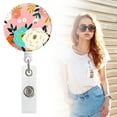 thumbnail image 2 of DJN Home & Garden Floral Rotating Clip Retractable Badge Holder For Teachers And Students Adjustable ID Card Clip With Spring, 2 of 9