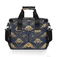 thumbnail image 7 of FORMRS Insulated Cooler Bag 24 Cans Capacity Soft Leakproof Lunch Box with Side Pockets, Gold Art Pattern, 7 of 7