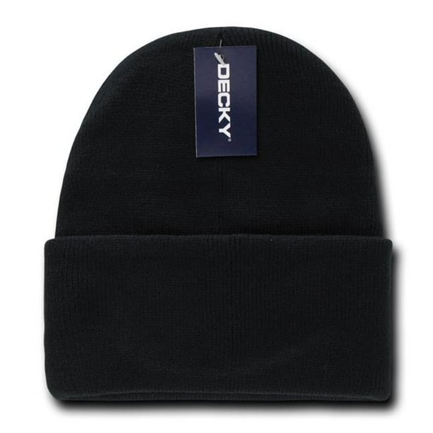 Decky Beanies 186-BLK Acrylic Long Beanies Valpak - Black