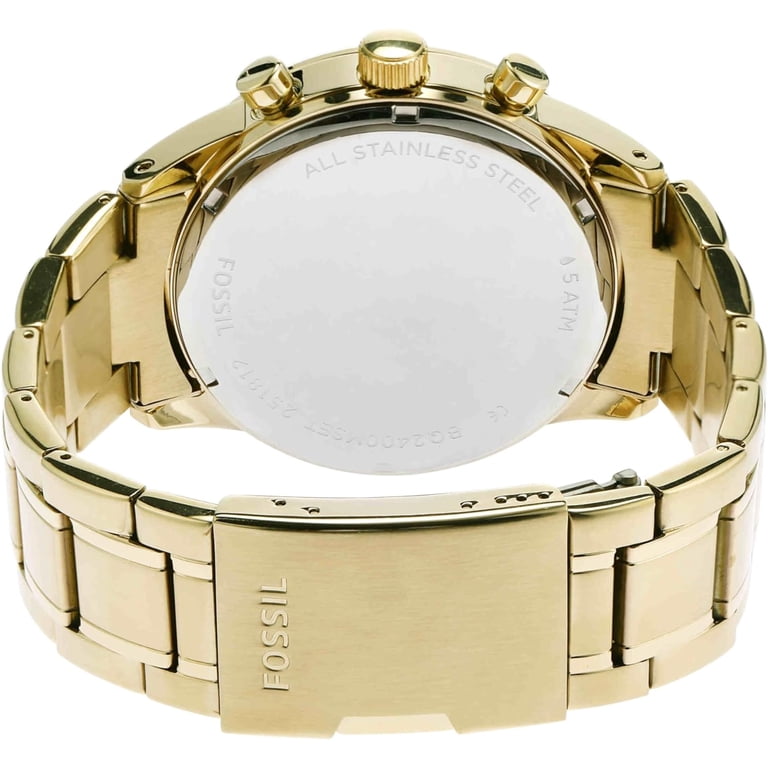 Fossil BQ2400SET Gold Tone Grant Stainless Steel - Men Women