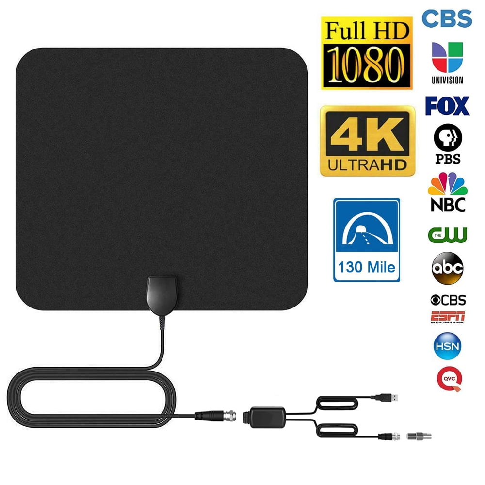 Hd Tv Digital Indoor Tv Antenna With 16.5 Coax Cable 