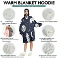 thumbnail image 5 of Wearable Oversized Blanket,Celestial Wolf Halloween Pattern Wearable Blanket Hoodie for Adults,Cozy Hooded Blankets with Super Pockets,Super Warm Fuzzy Pullover for Women & Men, 5 of 6