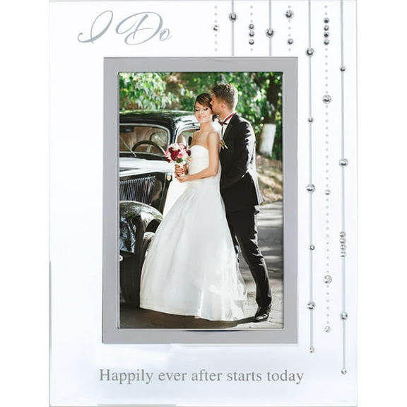 Malden 4x6 I Do Glass w/jewels Frame