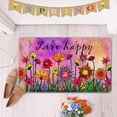thumbnail image 2 of Spring Summer Live Happy Sunflower Decorative Front Door Mat, Watercolor Abstract Floral Doormat Indoor Outdoor Non-Slip Floor Entryway Rug, Fall Seasonal Home Kitchen Decoration 17x30 Inch, 2 of 6