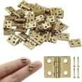 thumbnail image 1 of mini cabinet hinges 50pcs pure copper butt for diy projects, 1 of 5