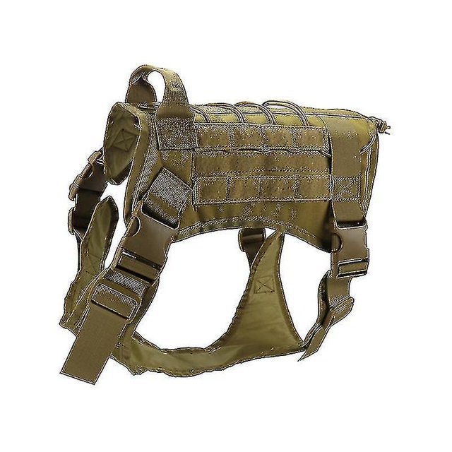 Arnés táctico para perros con mango de nailon, arnés de entrenamiento ajustable, chaleco de trabajo para mascotas L