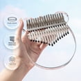 thumbnail image 3 of 17-Tone Kalimba Thumb Piano for Beginners & Kids - Transparent Acrylic Crystal Instrument with Cherry Blossom Design, Lightweight Portable Music Tool for Music Lessons, Includes Protective Carrying, 3 of 6