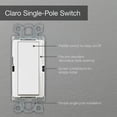 thumbnail image 1 of Lutron 01613 - CA-1PS-WH CLARO ACC SINGLE POLE SWITCH 15A WHITE Toggle Light Switch, 1 of 3
