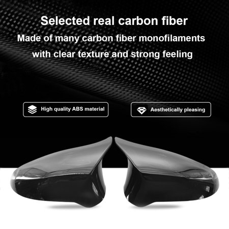 Shock Protector Rear Mirror Shell Horn Shape Door Mirror Cap Shock-resistant Side Wing Rearview Mirrors ...
