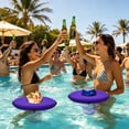 thumbnail image 6 of Ouuluon Floating Drink Holder for Pool, Waterproof Foldable Drink Float, 9x9in Portable Pool Drink Floats with Lanyard for Pool Beach Lake Hot Tub, 6 of 7