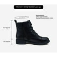 thumbnail image 2 of Vepose Women's Ankle Boots Fashion Booties Low Heel Lace up Ankle Boots for Women, Black, 07.5, 2 of 7