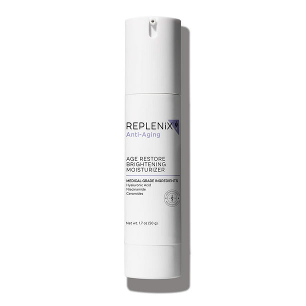 Crema hidratante Replenix Age Restore Brightening 50 ml con ácido hialurónico, niacinamida y ceramidas
