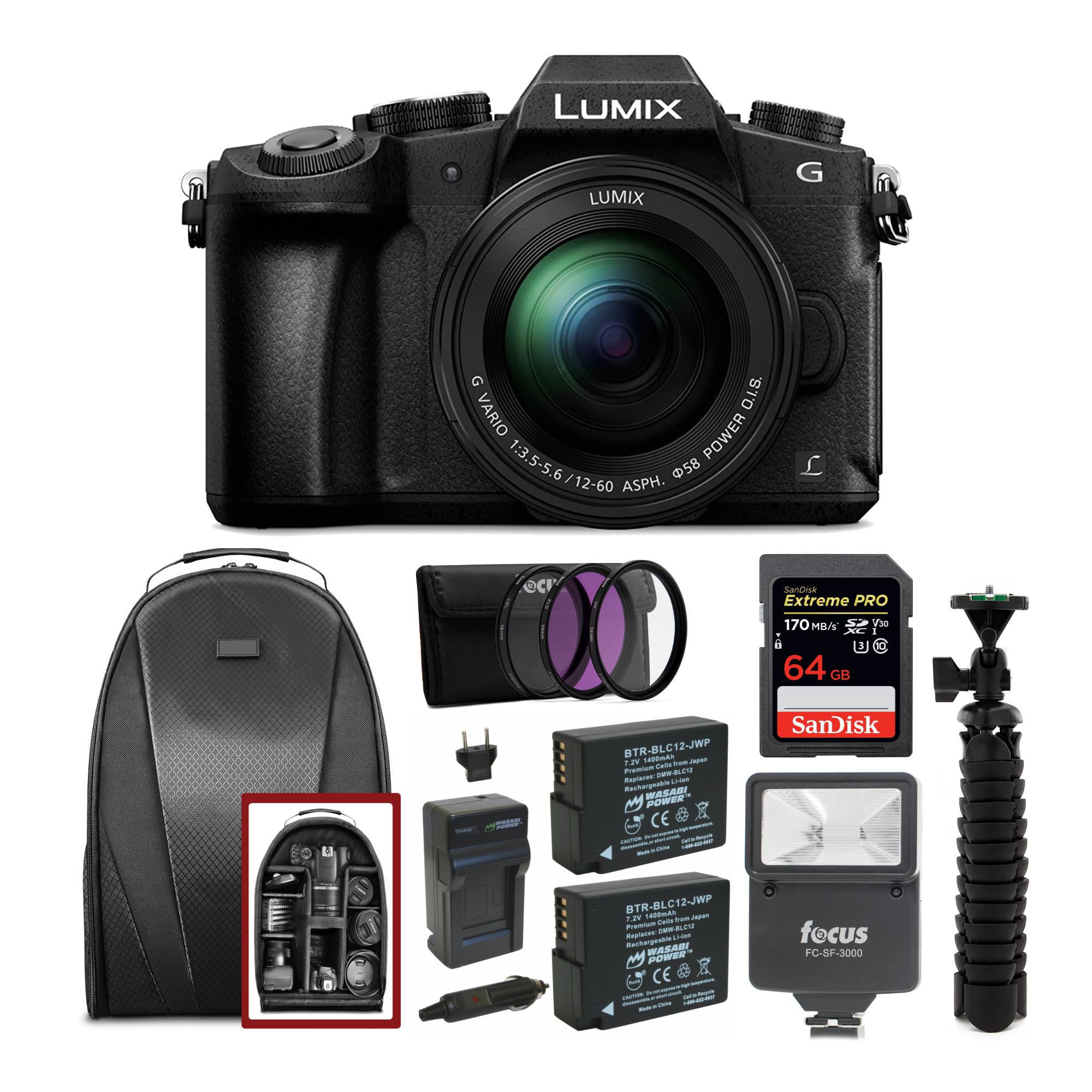 Sta op schetsen Afstotend Panasonic LUMIX G85 4K Mirrorless Camera with 12-60mm Lens and Backpack  Bundle - Walmart.com