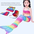 thumbnail image 4 of Traje De Baño De Cola De Pez Para Niña, Traje De Baño De Cola Simulada Con Camiseta Sin Mangas Y Pantalones, Traje De Baño Para Niños, Traje De Baño De Cuento, Conjunto De, 4 of 7