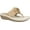 Beige, variant on Womens Cynthia Faux Leather Thong Wedge Sandals