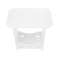 thumbnail image 4 of KAKOWELY vanity shelf End Table Bedside Nightstand 2-tier Wood Counter 15.7 Inch Bathroom Mini Desk Countertop Standing Rack Vanity Shelf For Kitchen Office Organizer Makeup Stand, 4 of 5