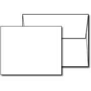 Heavyweight Blank White A2 (4 1/4" x 5 1/2") Cards with Envelopes - 100 Cards & Envelopes